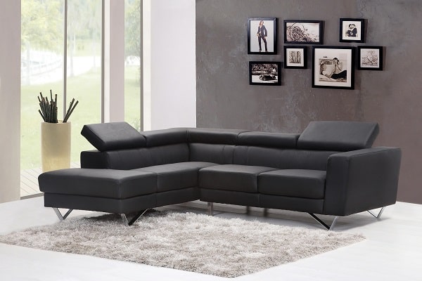 black coloured sofa